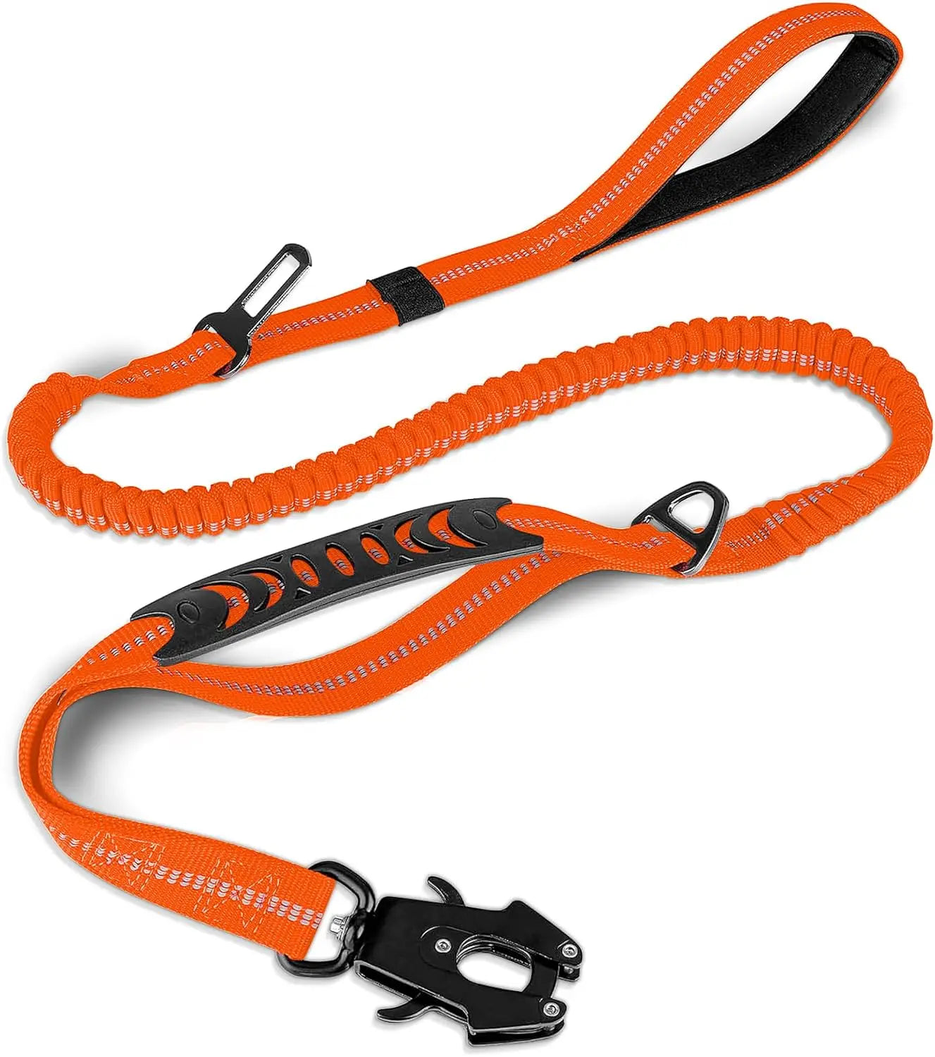 Reflective Shock Absorbing Pet Leash With Car Seatbelt For Large Dogs