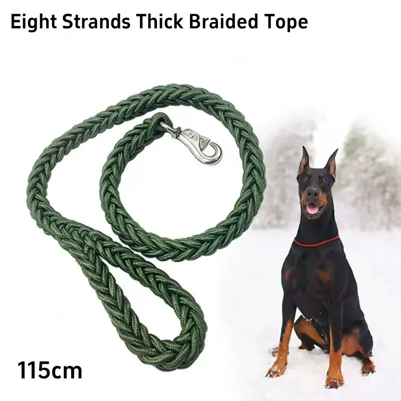 Nylon Braided Dog Leash Traction Rope For Large Breeds