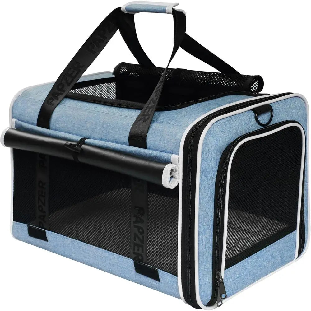 Top Loading Cat Carrier with Privacy Curtain TSA Travel