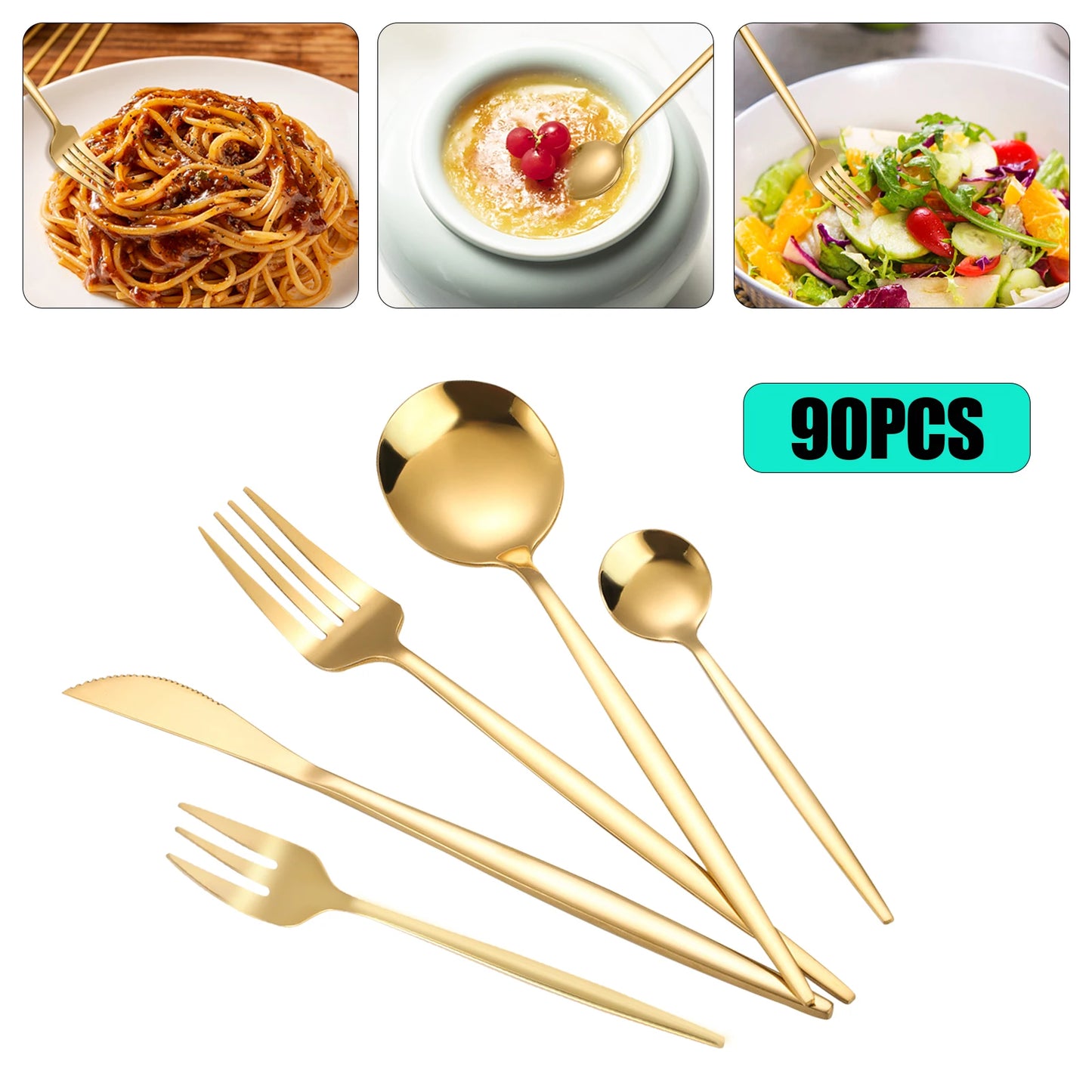Stainless Steel Silverware Set Heavy Duty Cutlery for Weddings Buffets