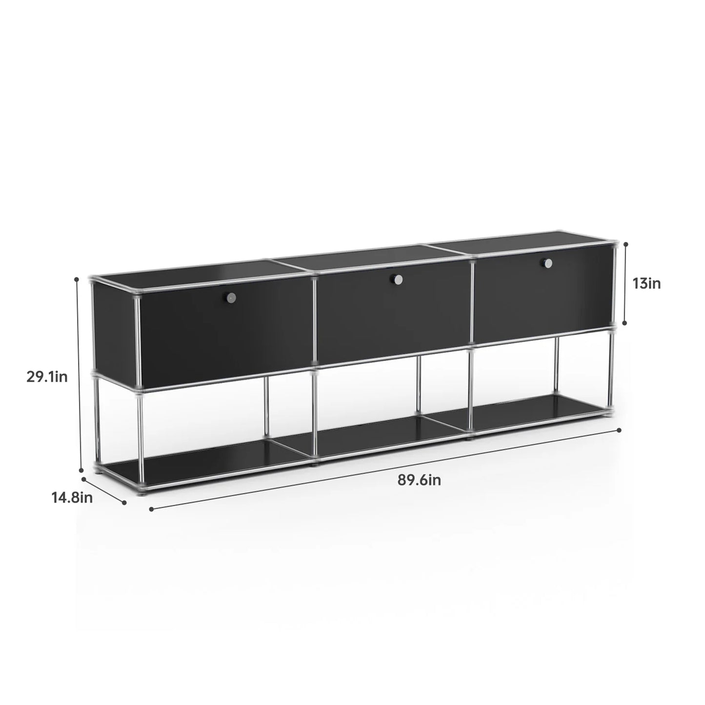 Stainless Steel Storage Cabinet Organizer and TV Stand for Living Room