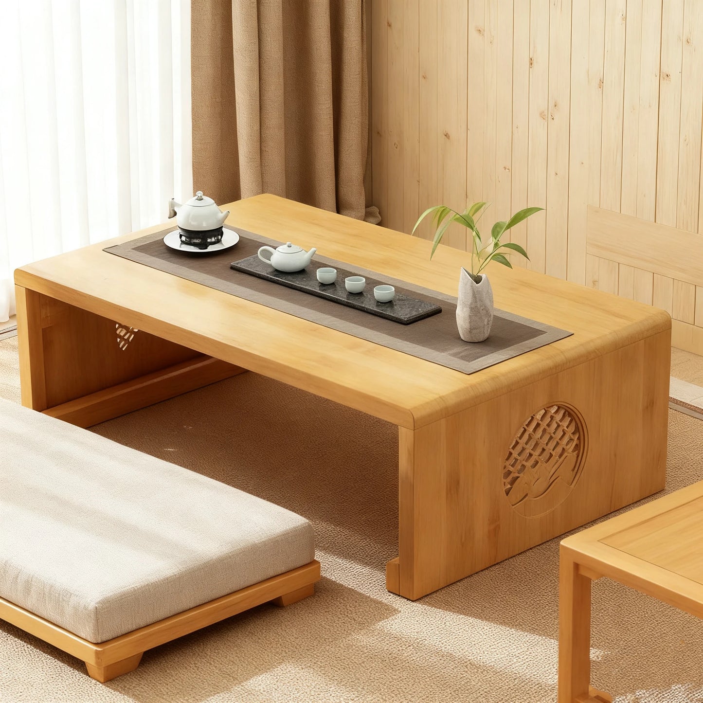 Japanese Style Foldable Coffee Table For Floor Use