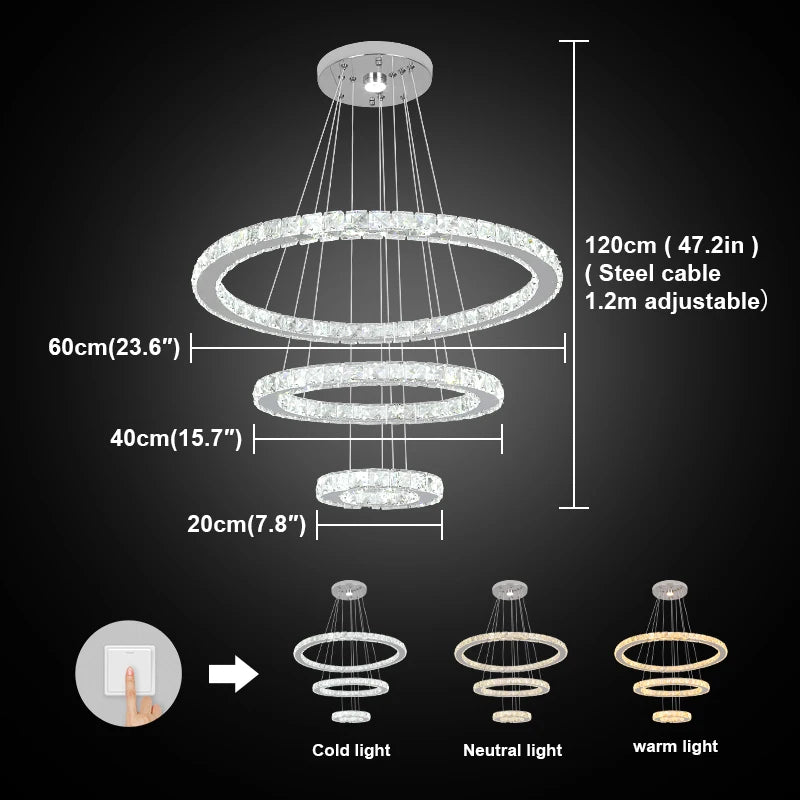 Modern Crystal Chandelier For Dining And Living Rooms