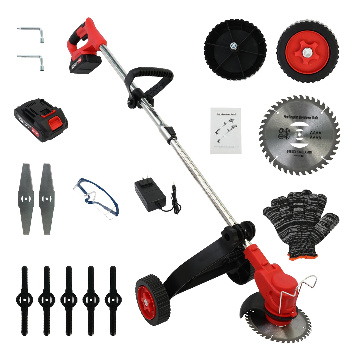 Cordless Weed Trimmer Edger 21V Lithium Battery Included With Charger