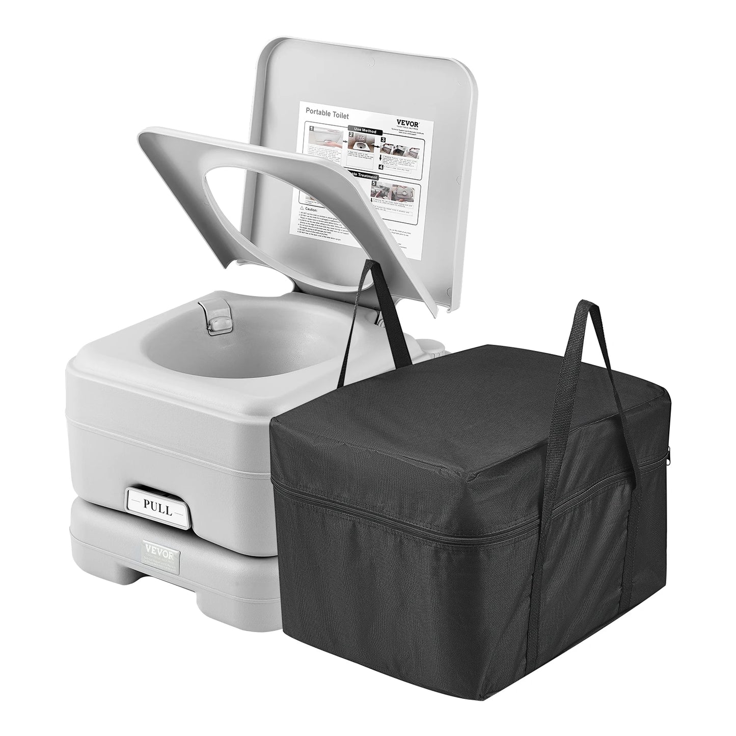 SucceBuy Portable Camping Toilet With Pressurized Flush Cyclone System