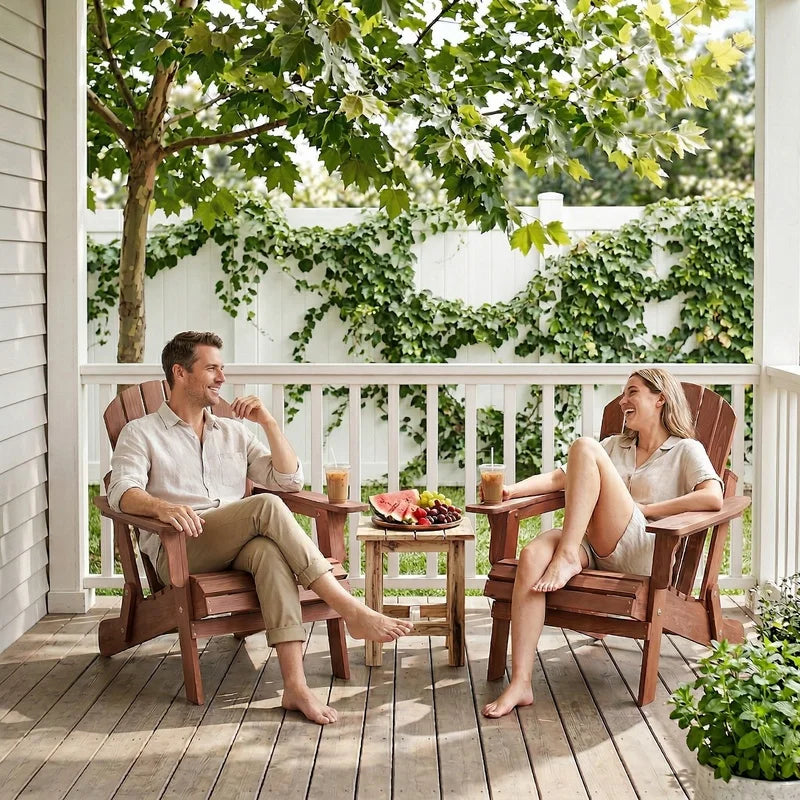 Oversize Folding Adirondack Chair For Outdoor Patio Garden