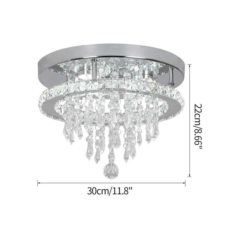 VETRULUS Crystal Ceiling Lamp With Remote Led Control
