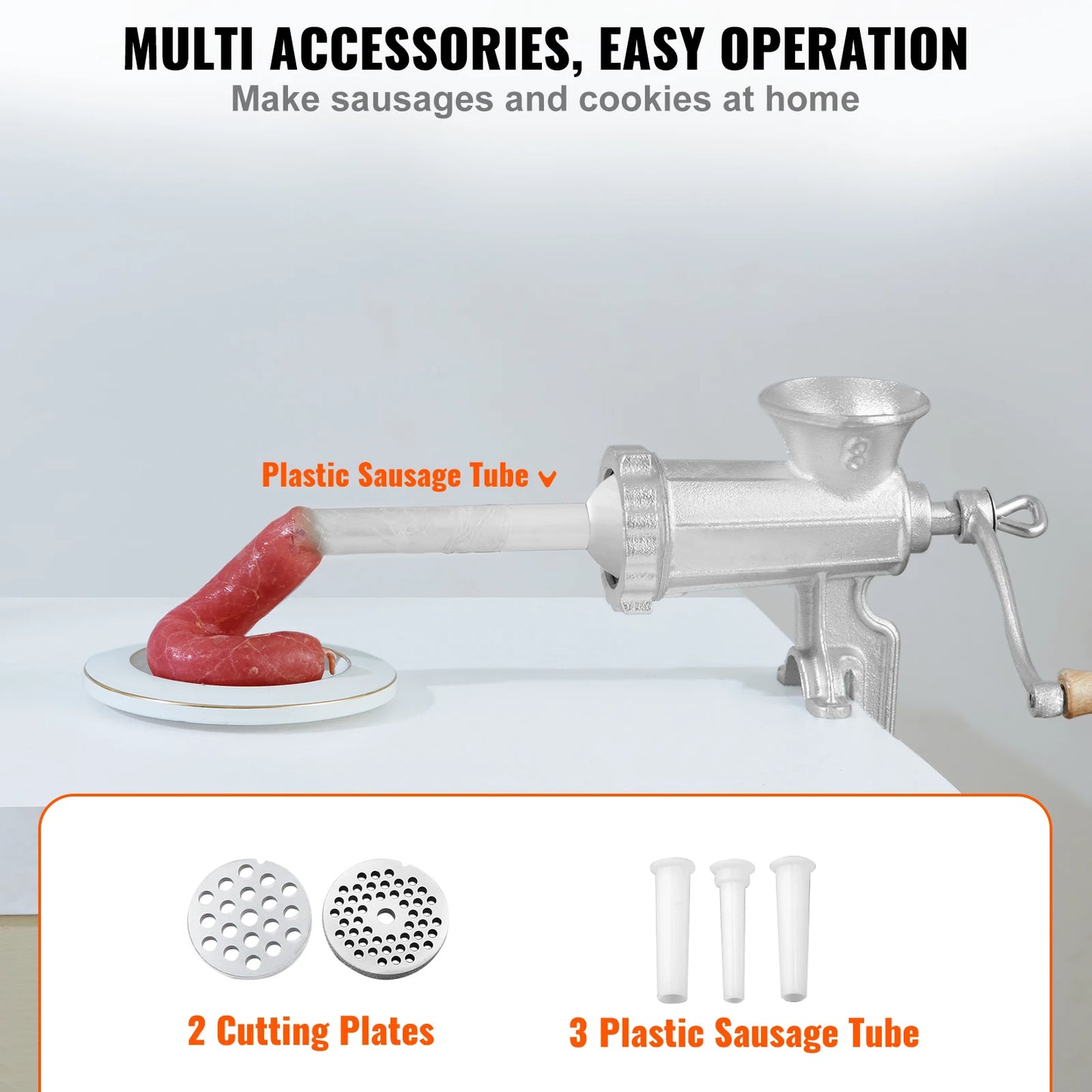 Succebuy Manual Meat Grinder Heavy Duty Cast Iron Mincer Clamp