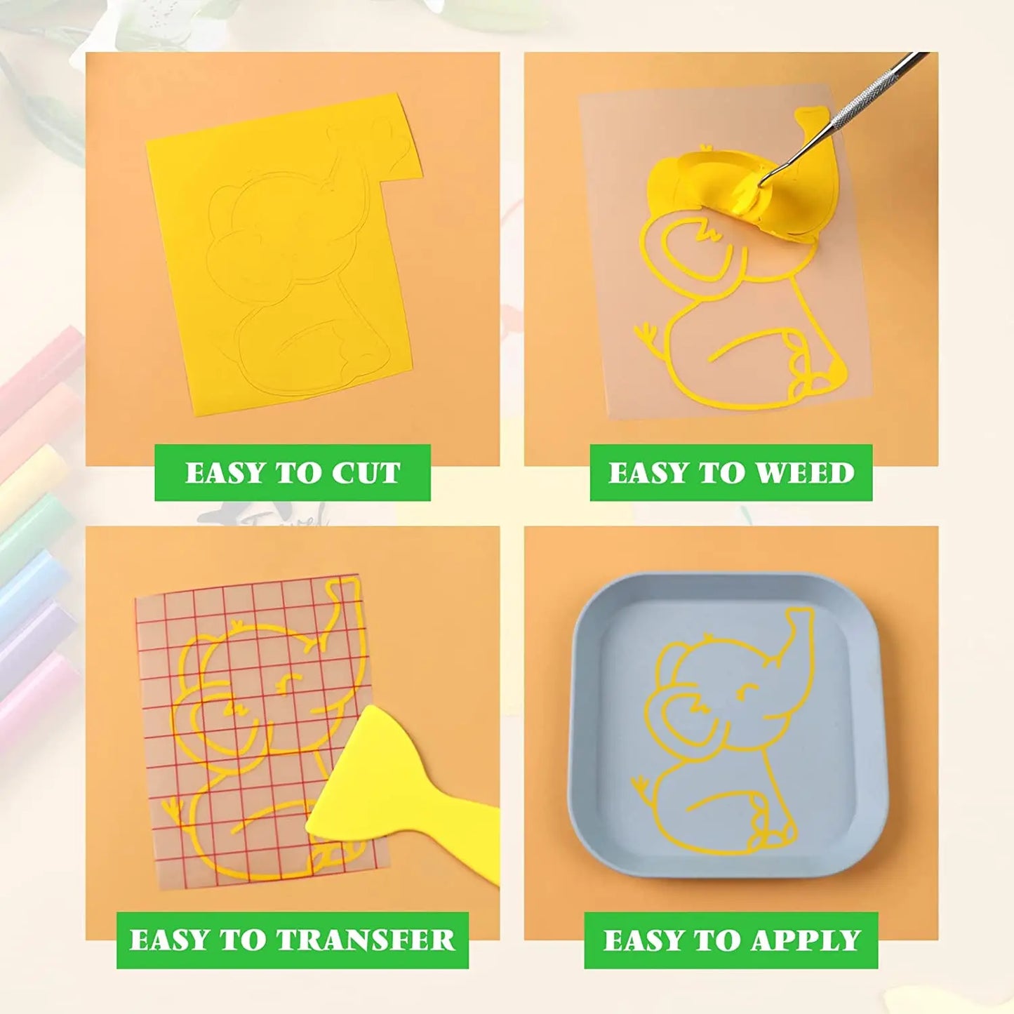 HTVRONT Vinyl Roll Pack for Cricut Craft Diy Projects