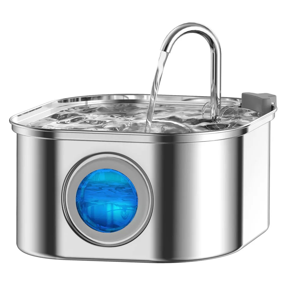 Stainless Steel Pet Water Feeder Fountain Dispenser