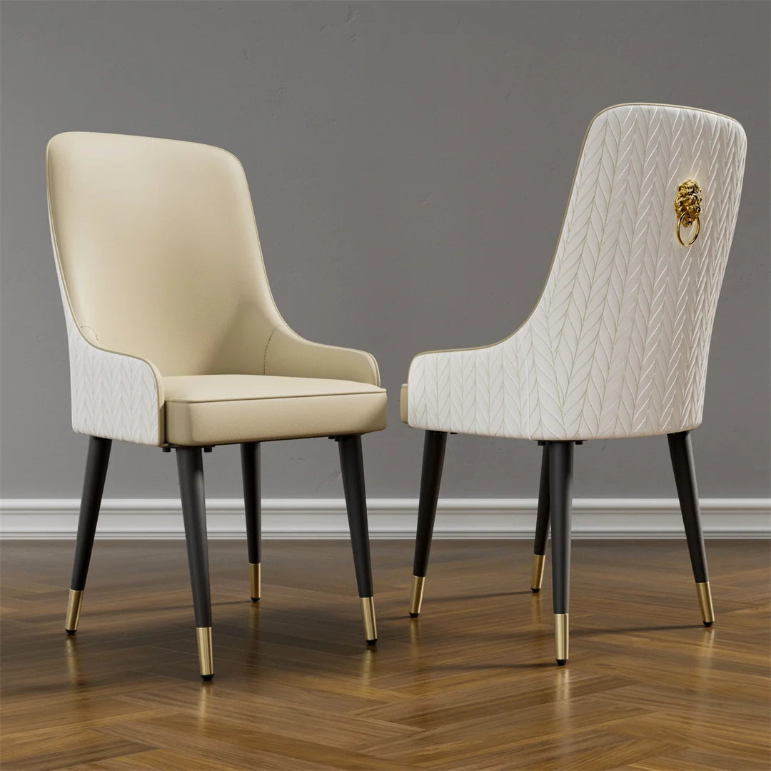 LUVODI Luxury Microfiber Leather Dining Chairs Set Of 2