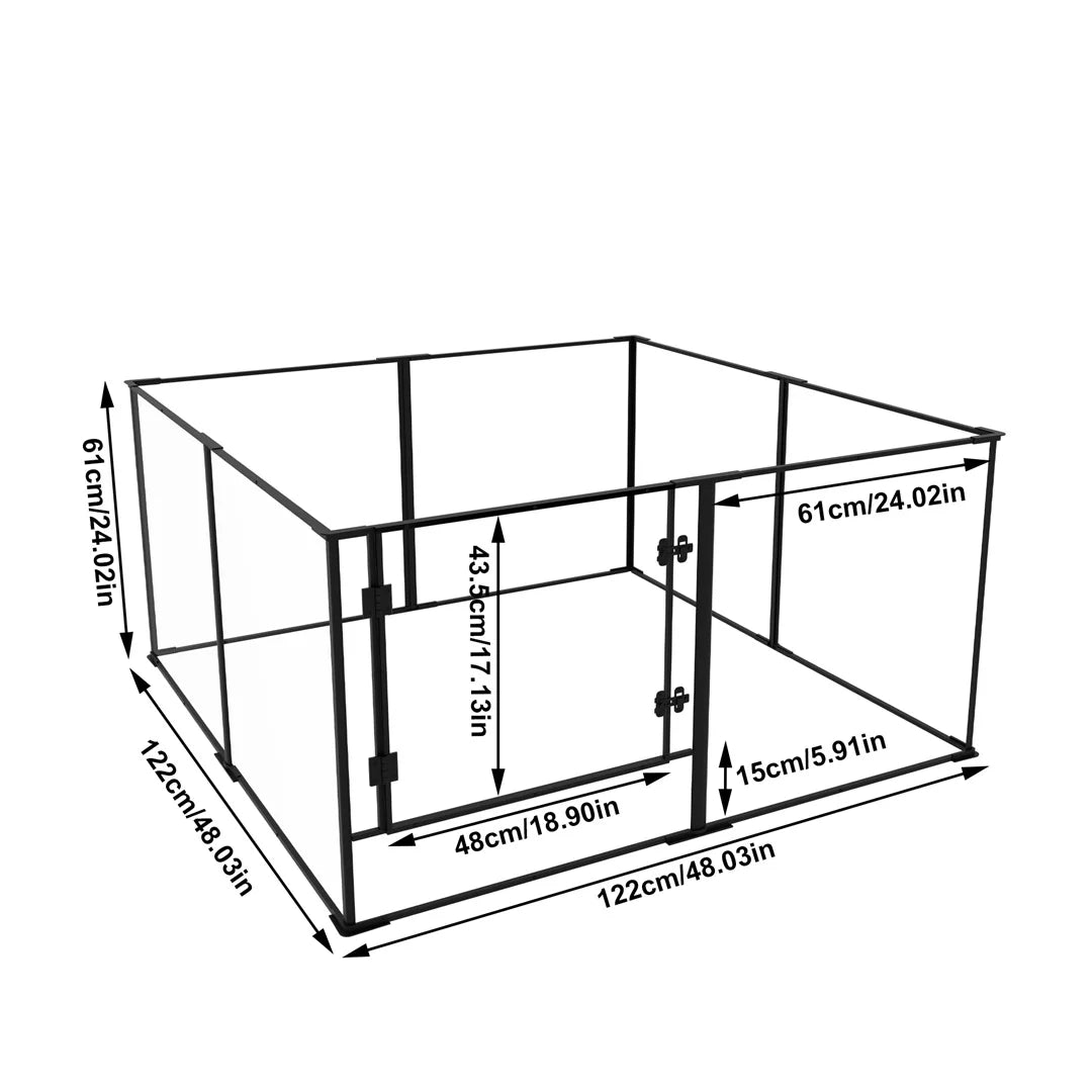 Bingopaw 8-Panel Acrylic Dog Playpen For Indoor Training And Whelping