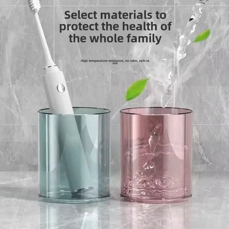 Wall Mounted 2 In 1 Toothbrush Holder And Mouthwash Cup