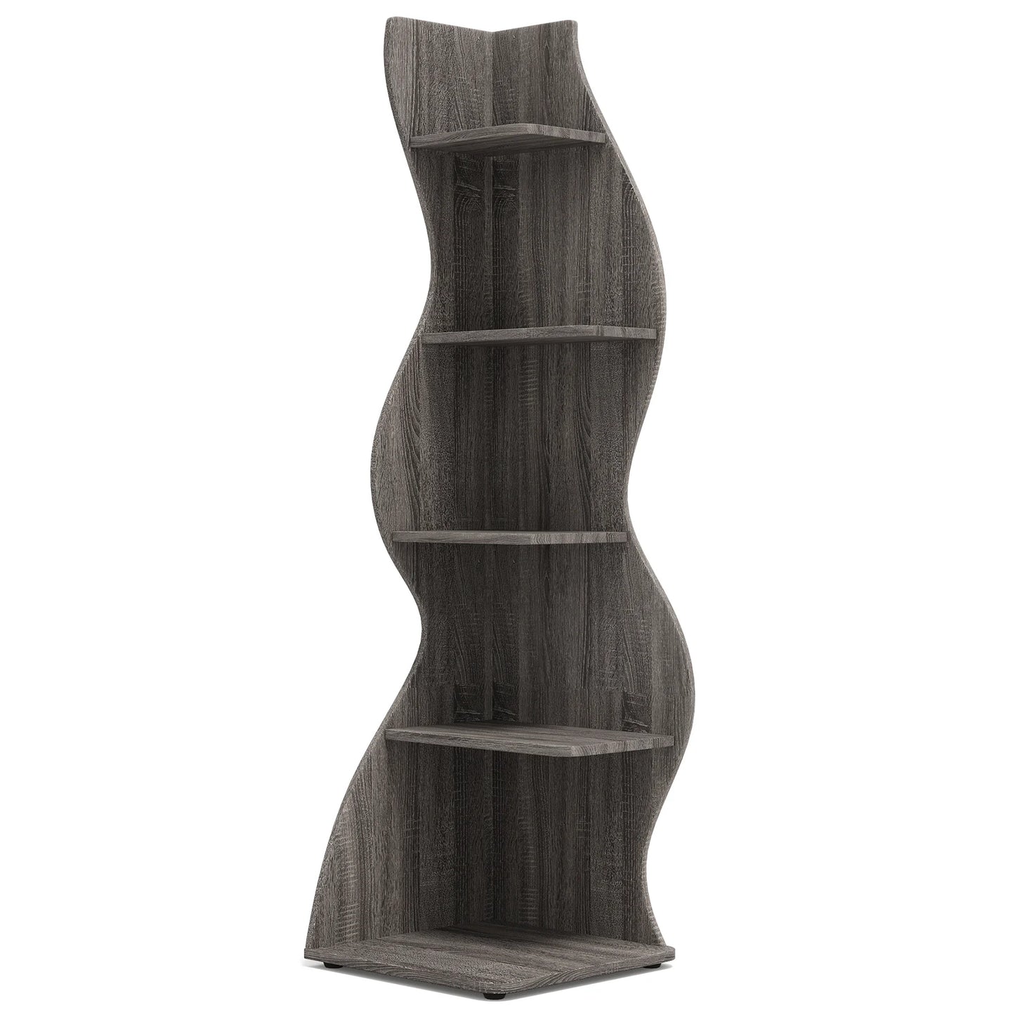 Tribesigns 5 Tier Corner Shelf Wall Corner Bookshelf Plant Stand
