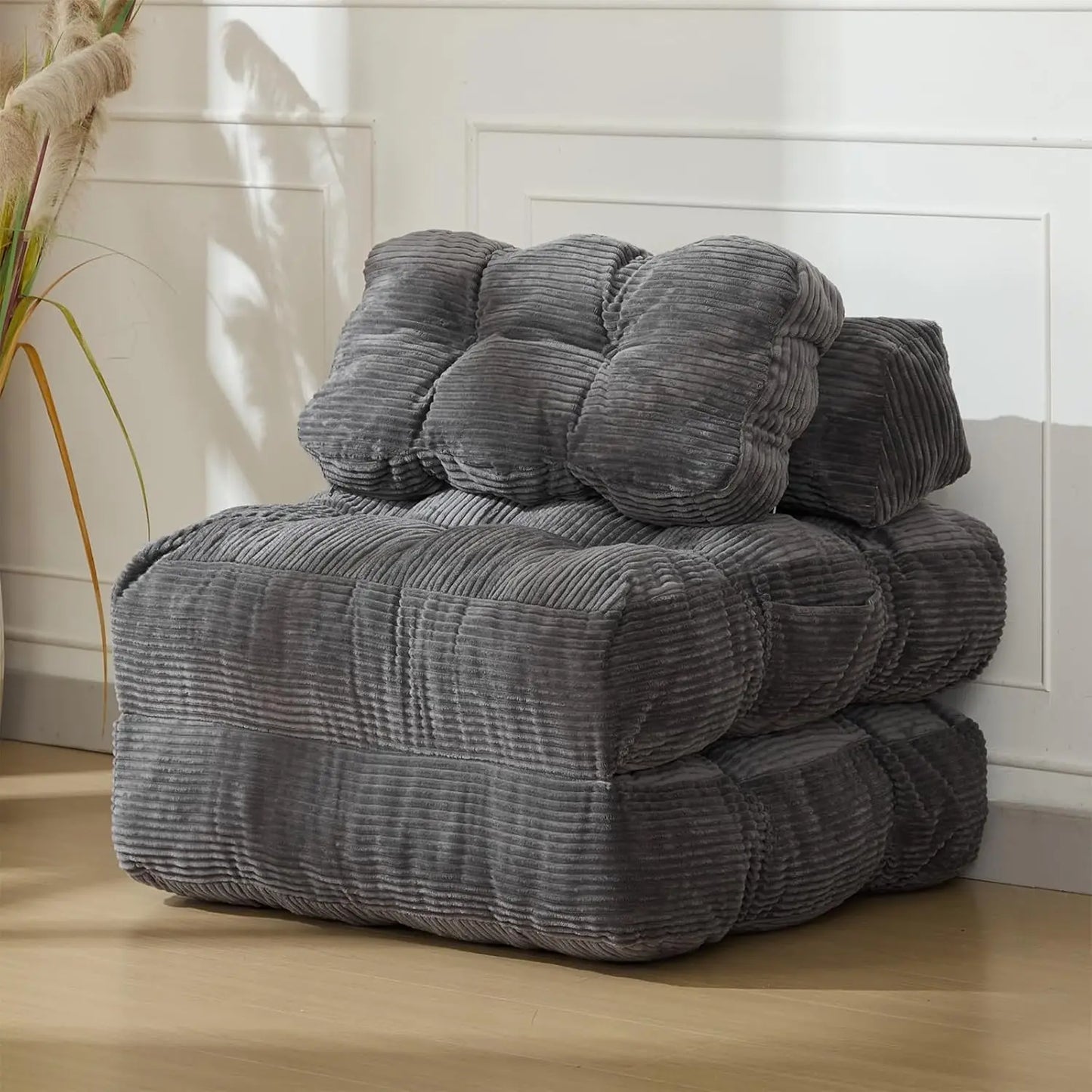 HiMISS 3-In-1 Folding Sofa Bed With Back Support And Pillow
