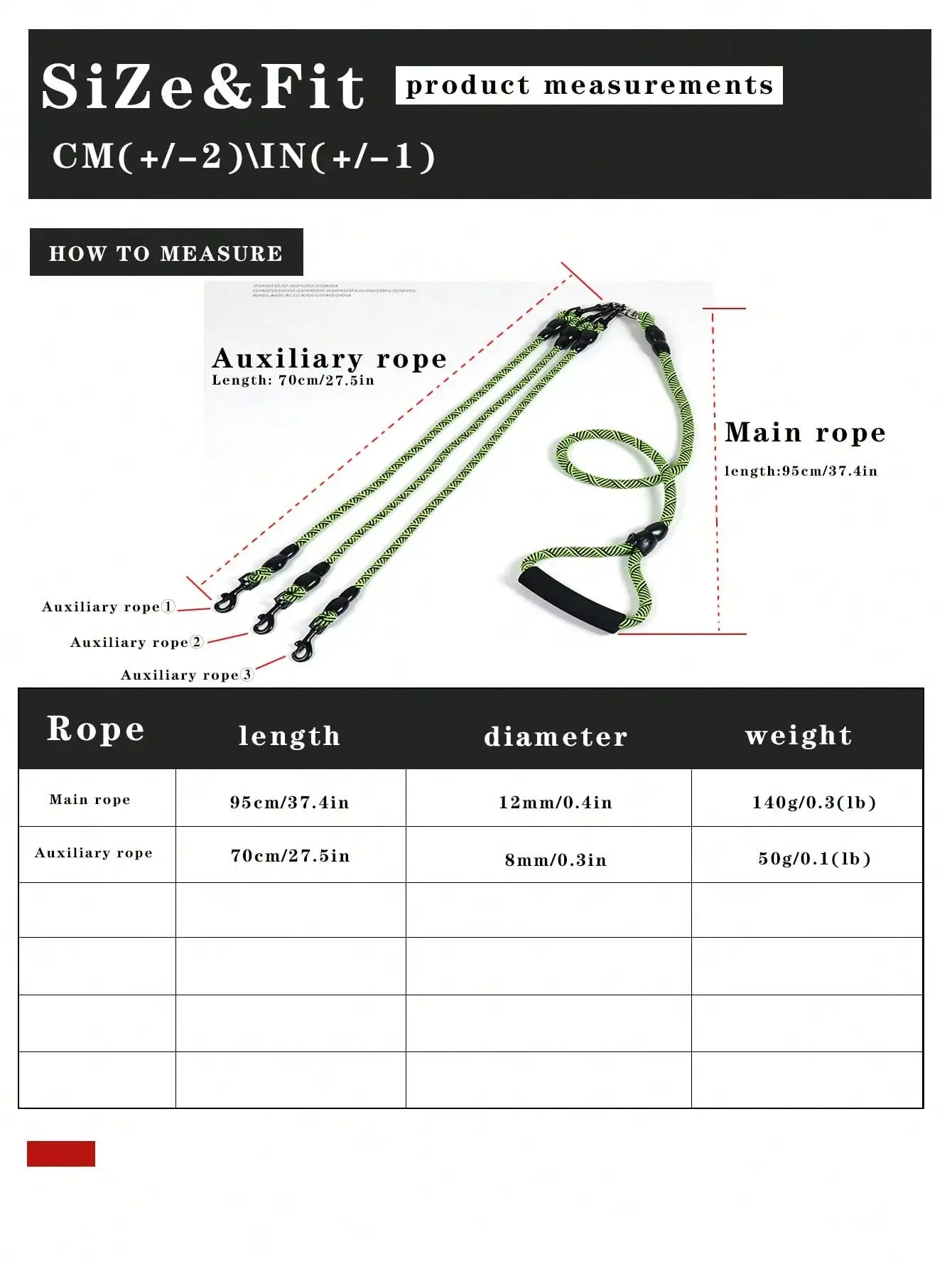 2-In-1 Triple Connected Dog Leash For Medium And Large Dogs