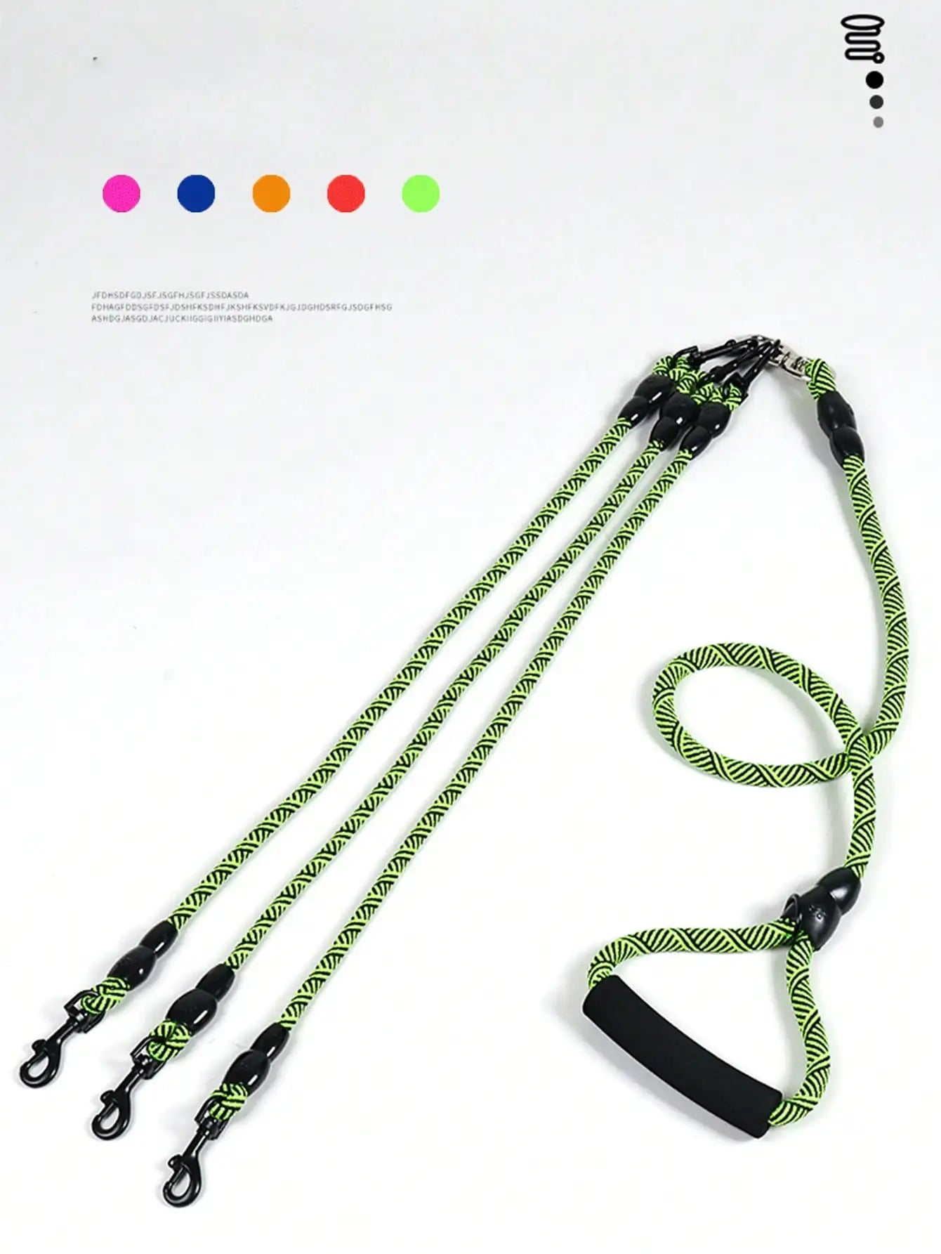 2-In-1 Triple Connected Dog Leash For Medium And Large Dogs