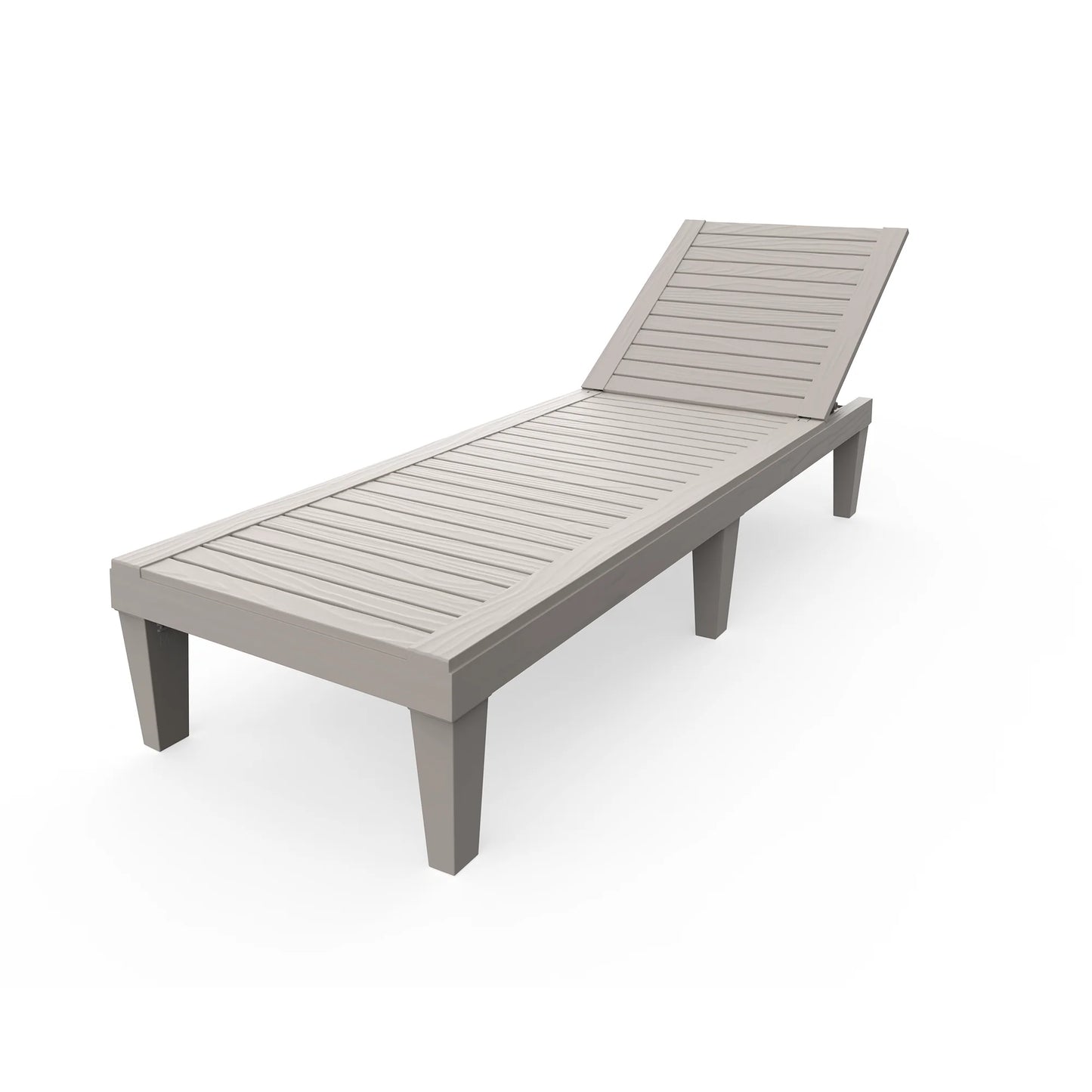 FAZZN Indoor Outdoor Plastic Chaise Lounge Chair With Adjustable Back