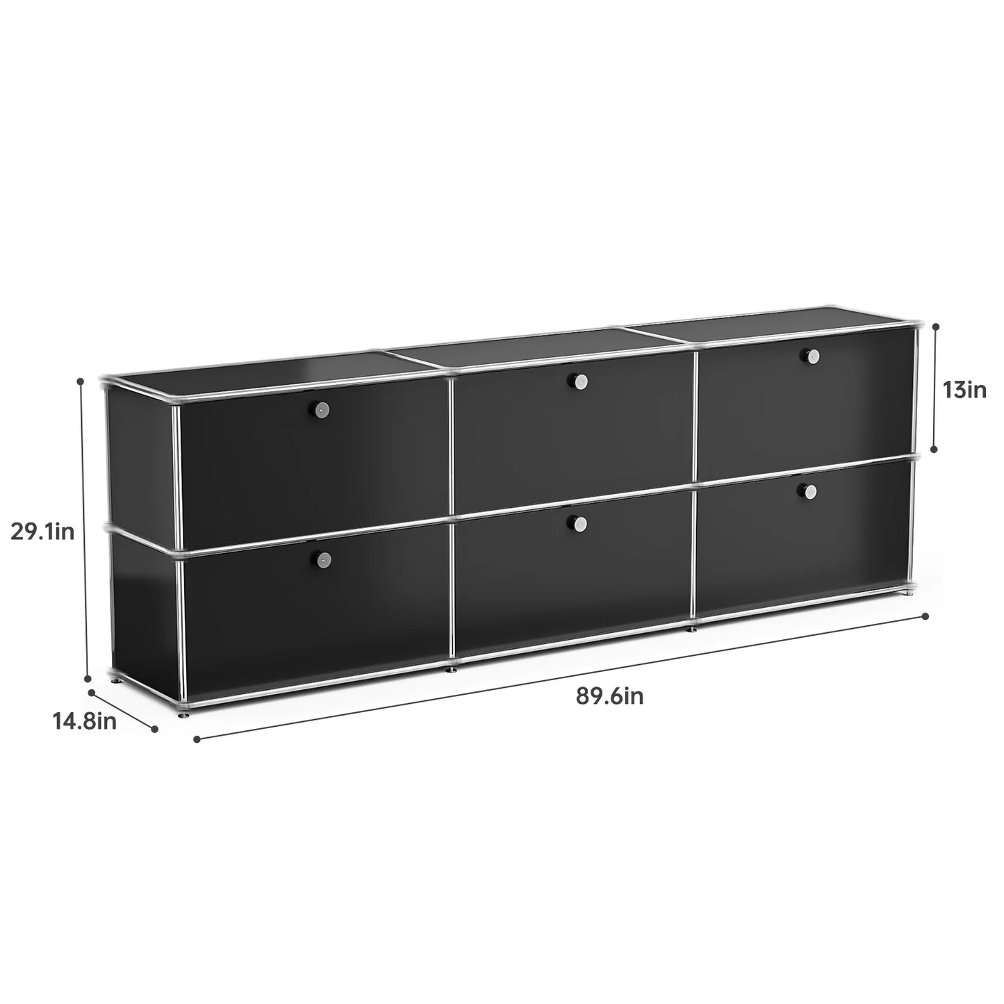 Stainless Steel Storage Cabinet Organizer and TV Stand for Living Room