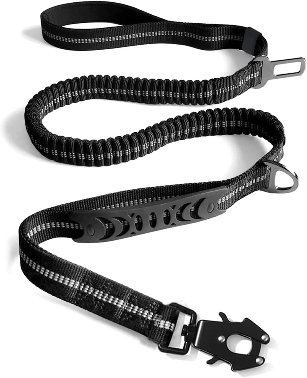 Reflective Shock Absorbing Pet Leash With Car Seatbelt For Large Dogs