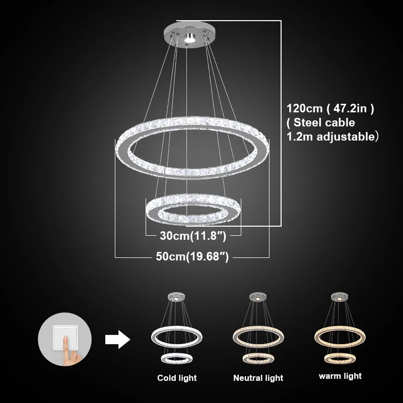 Modern Crystal Chandelier For Dining And Living Rooms