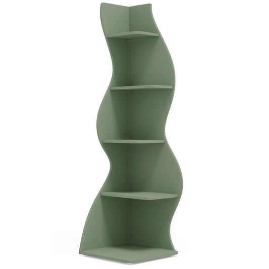 Tribesigns 5 Tier Corner Shelf Wall Corner Bookshelf Plant Stand