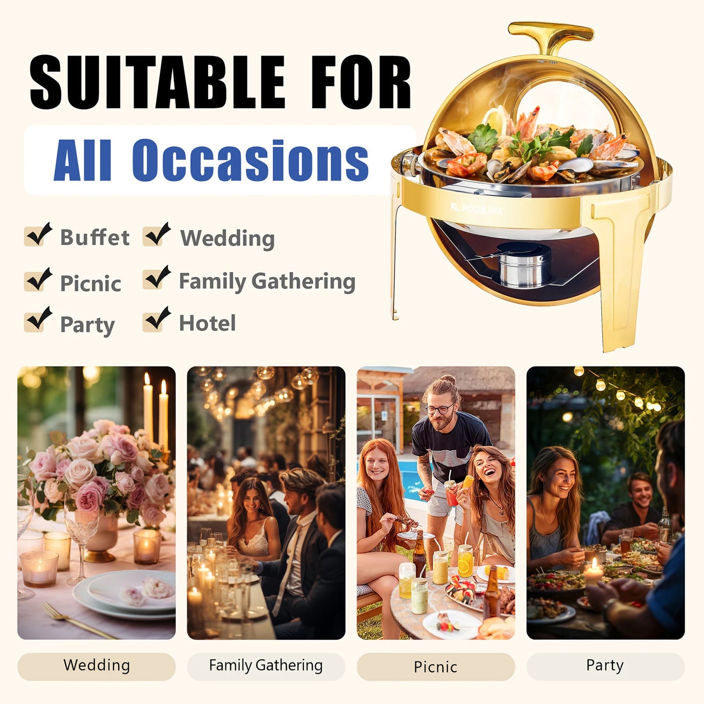 Chafing Dish Buffet Set Stainless Steel Warmer