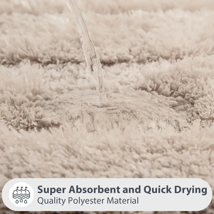 Absorbent Non Slip Bath Rug For Shower Bathtub Sink