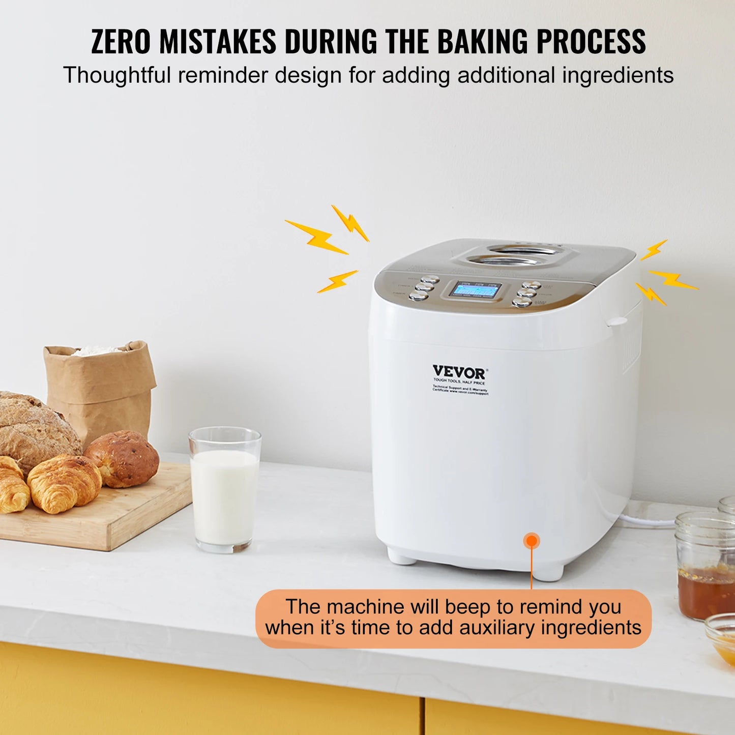 SucceBuy Bread Machine 15 In 1 With Gluten Free Setting