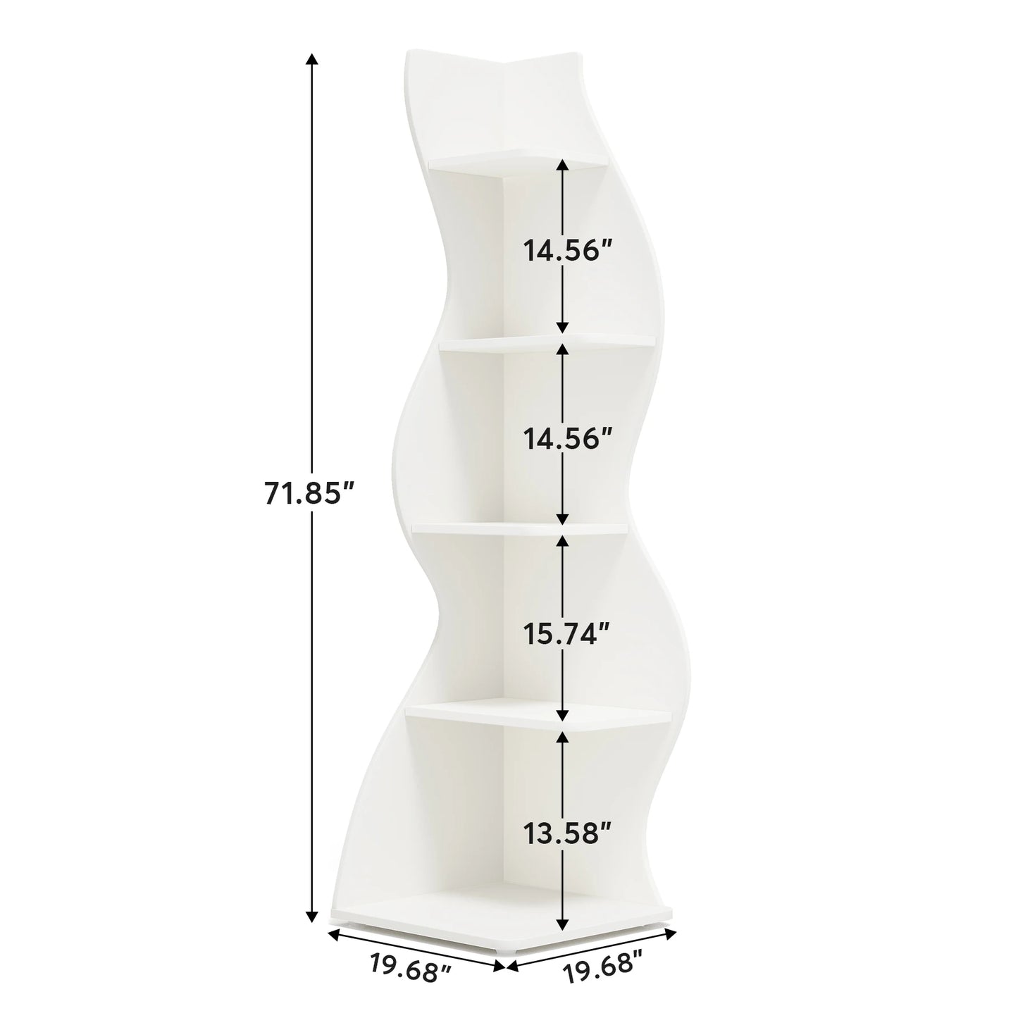 Tribesigns 5 Tier Corner Shelf Wall Corner Bookshelf Plant Stand