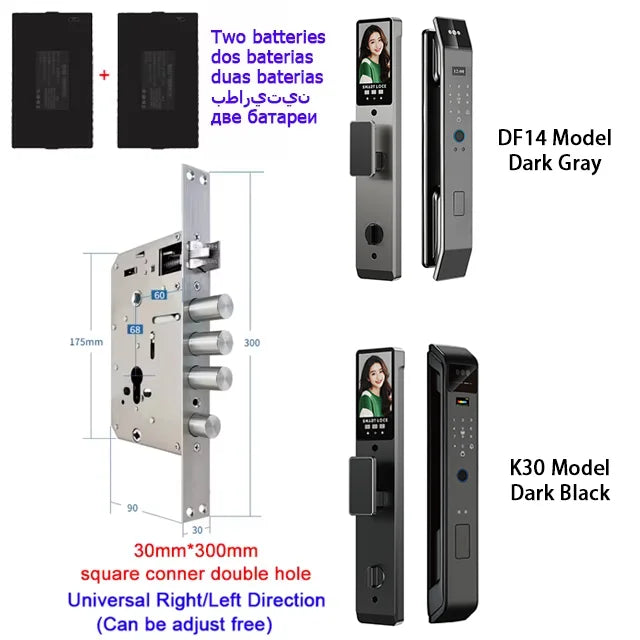 YKESDL Smart Door Lock With 3D Face Recognition And Camera