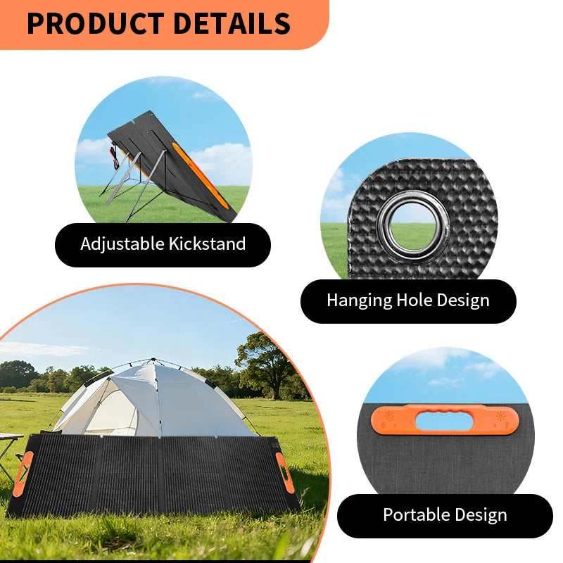 Chuban 200W Foldable Solar Panel for Outdoor Camping Power