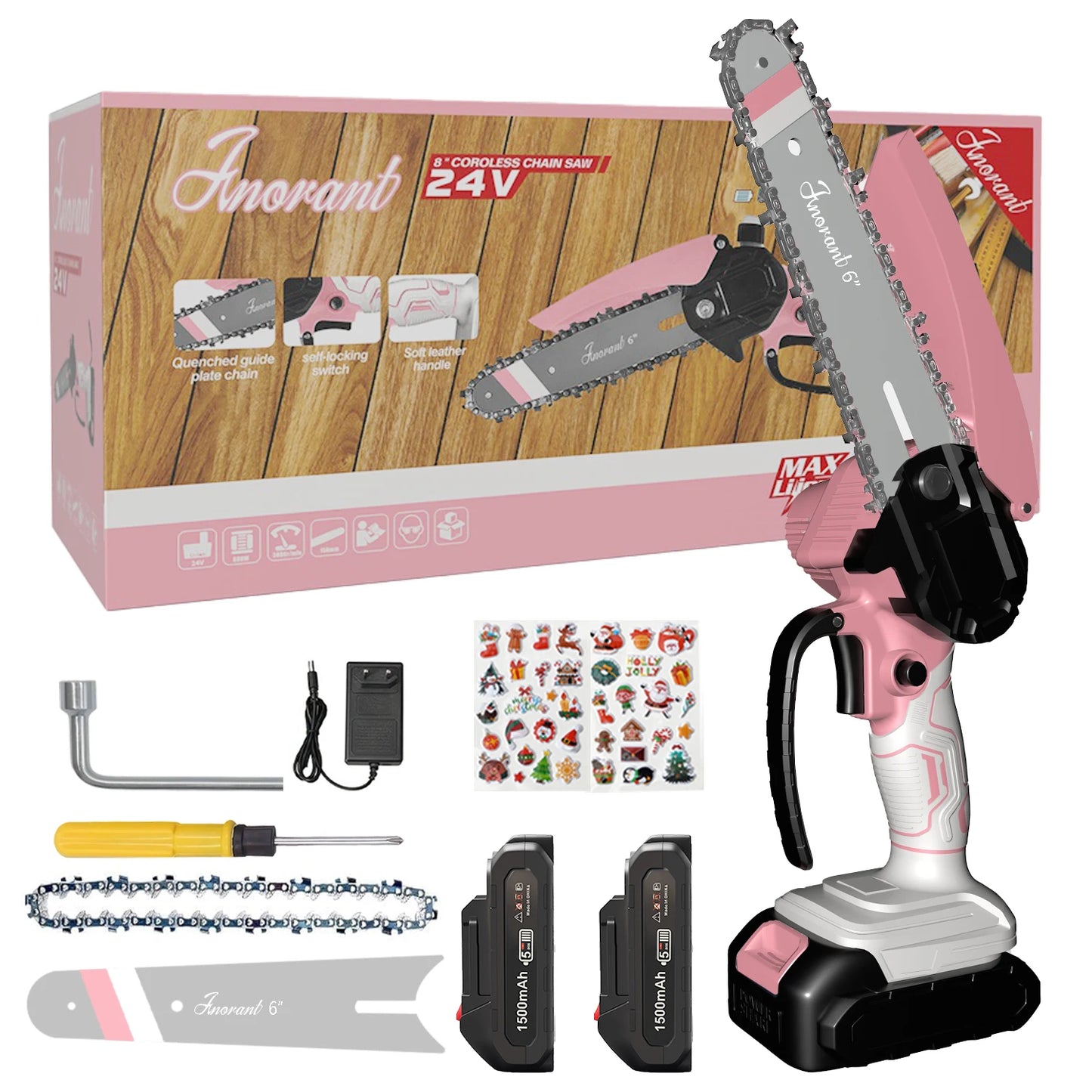 Cordless Mini Chainsaw With Dual Batteries Portable Tree Cutter
