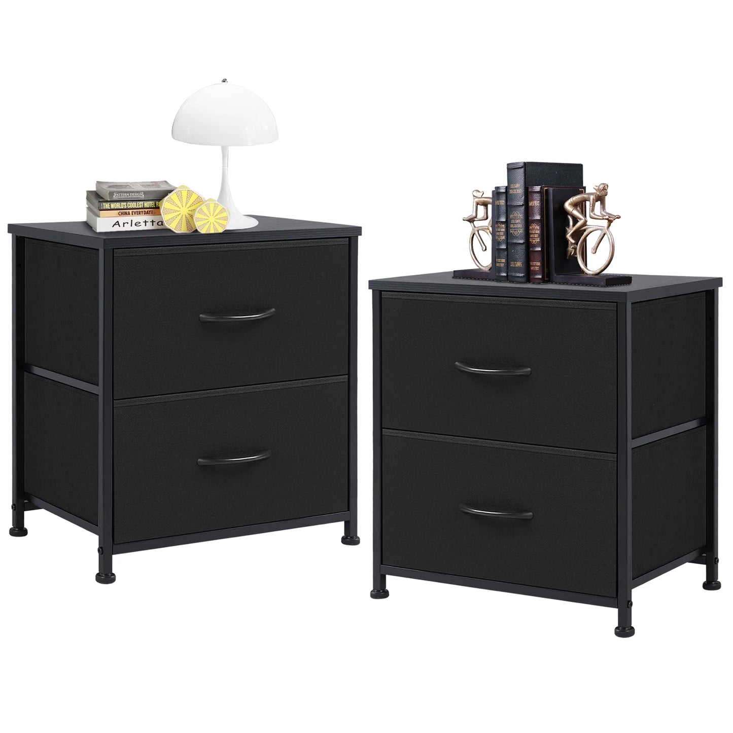 JHK Living Room Cabinet With Fabric Drawers