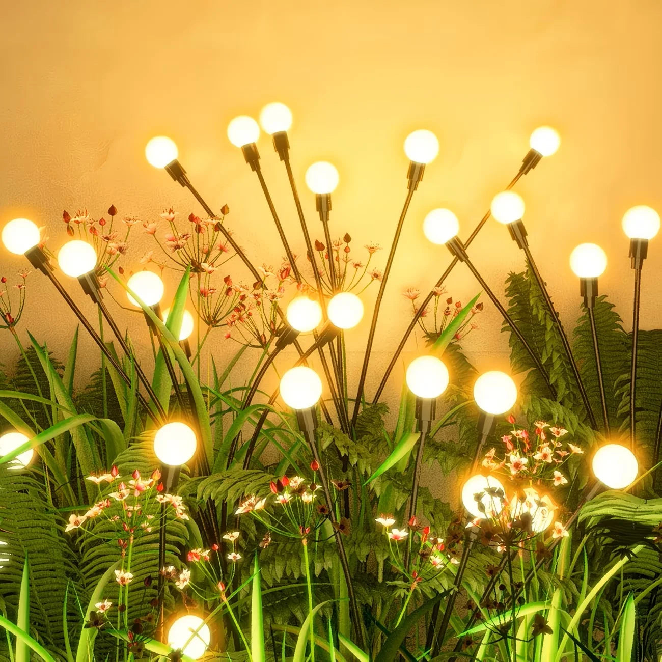 Solar Lights Outdoor 8 Pack Firefly Twinkle Pathway Garden Waterproof