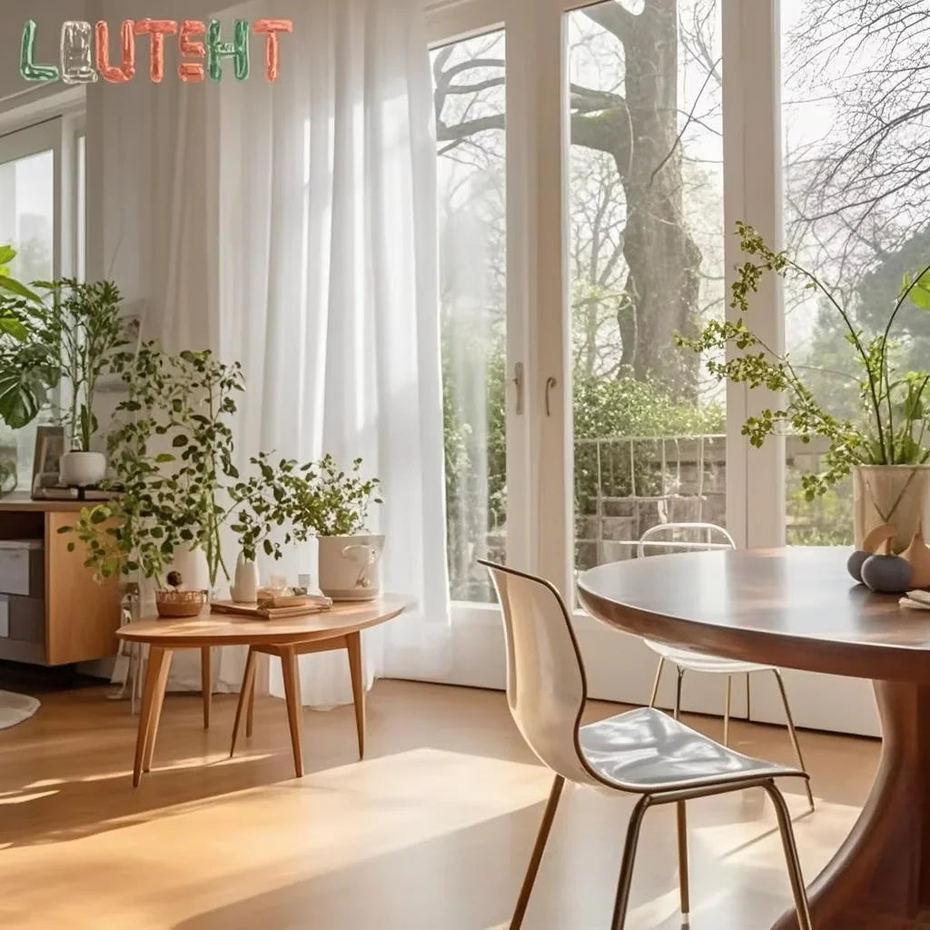 Jessans Sheer Curtains For Living Room Window Transparent Tulle Drapes