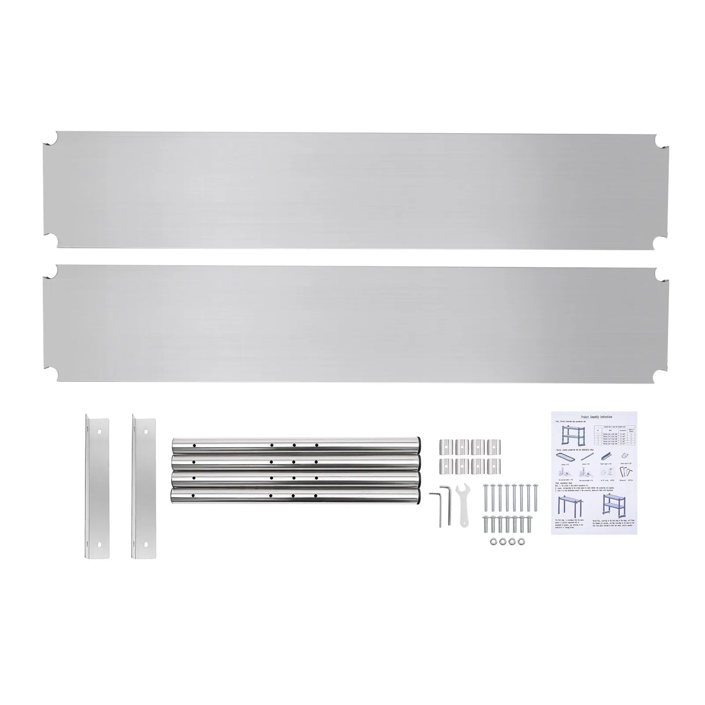 Stainless Steel Shelving Unit Two Tier Adjustable Heavy Duty Rack