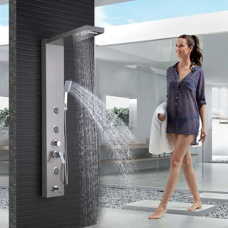 Shinesia Luxury Led Shower Panel Spa Massage Jet System