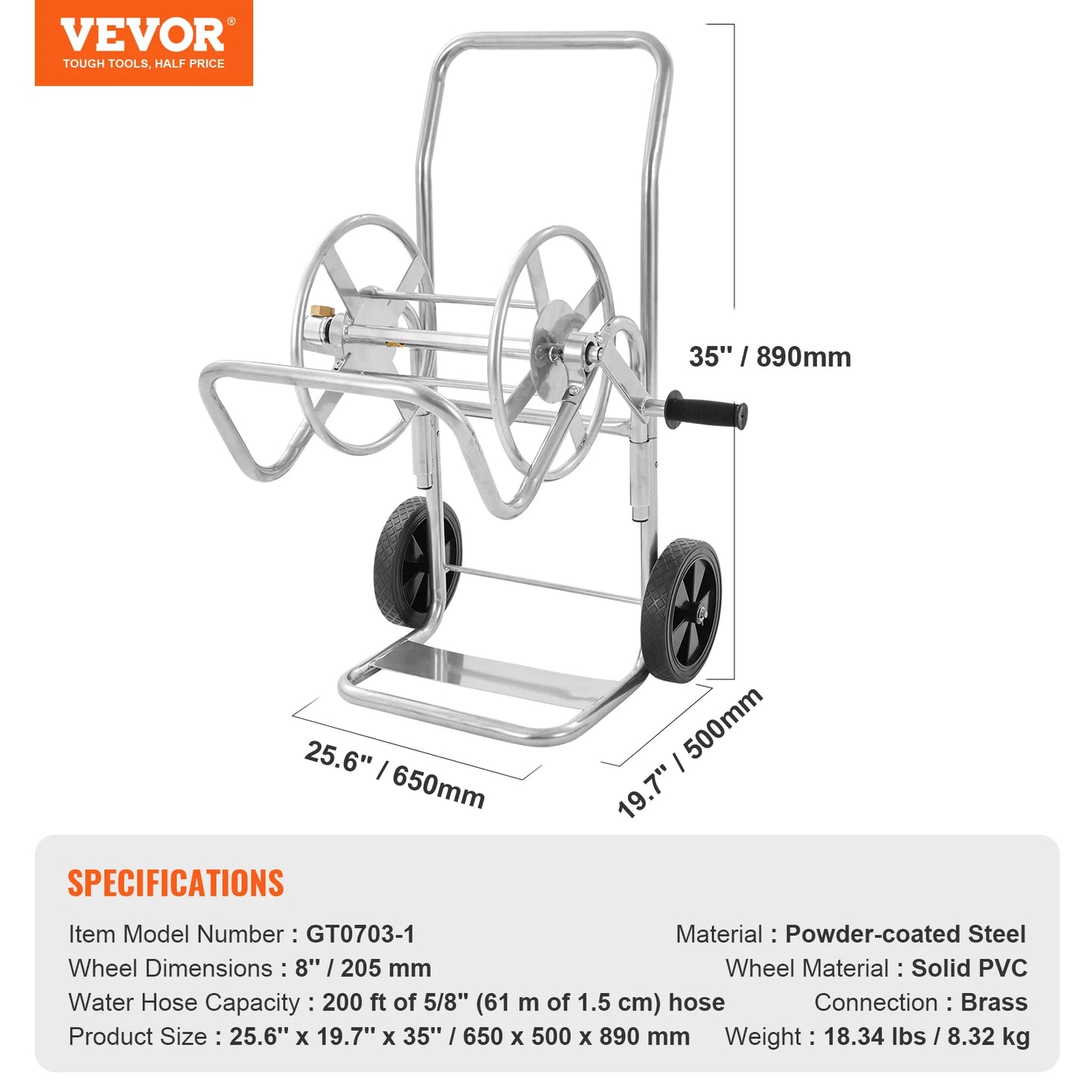 SucceBuy Hose Reel Cart Heavy Duty Garden Watering Basket