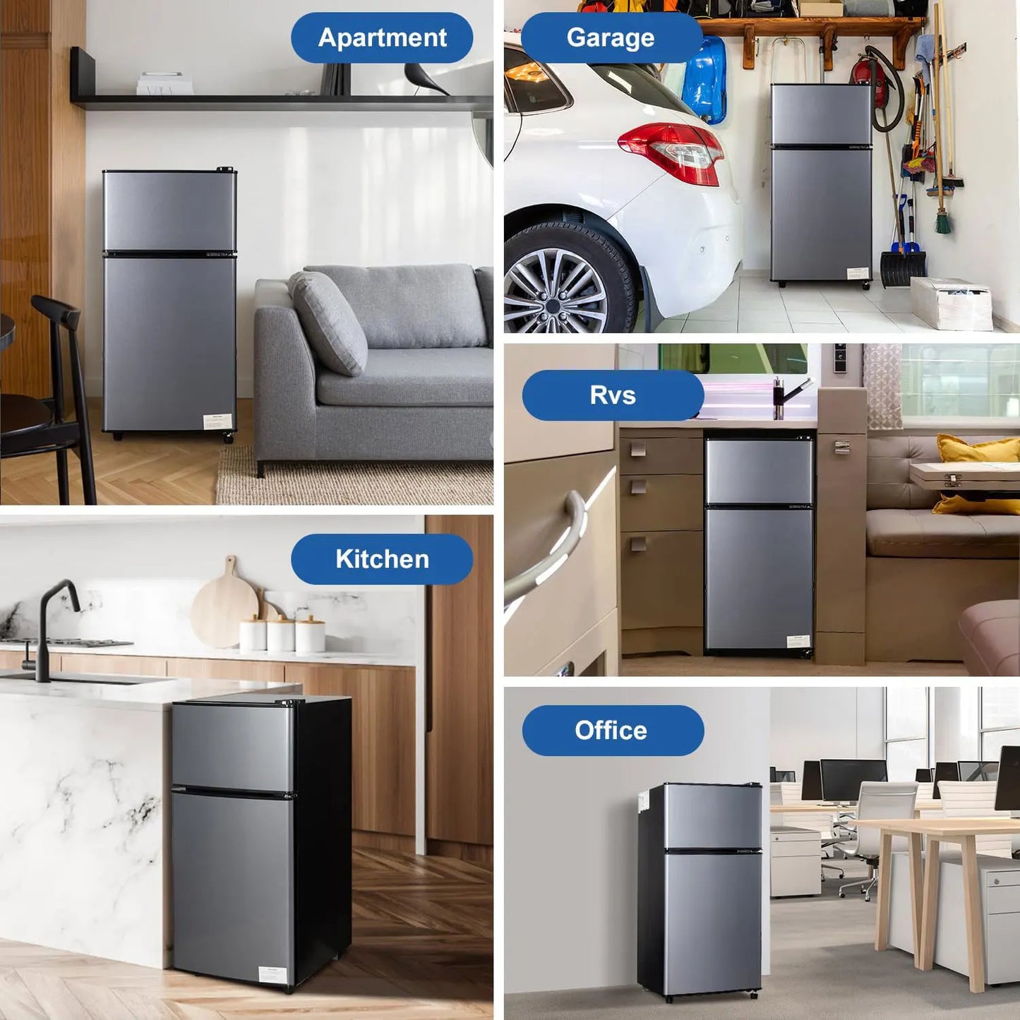 Krib Bling Compact Mini Fridge With Freezer