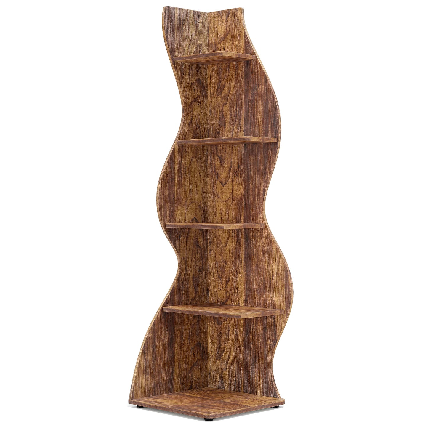 Tribesigns 5 Tier Corner Shelf Wall Corner Bookshelf Plant Stand