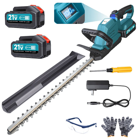 Cordless Hedge Trimmer With Battery and 180 Degree Rotatable Head