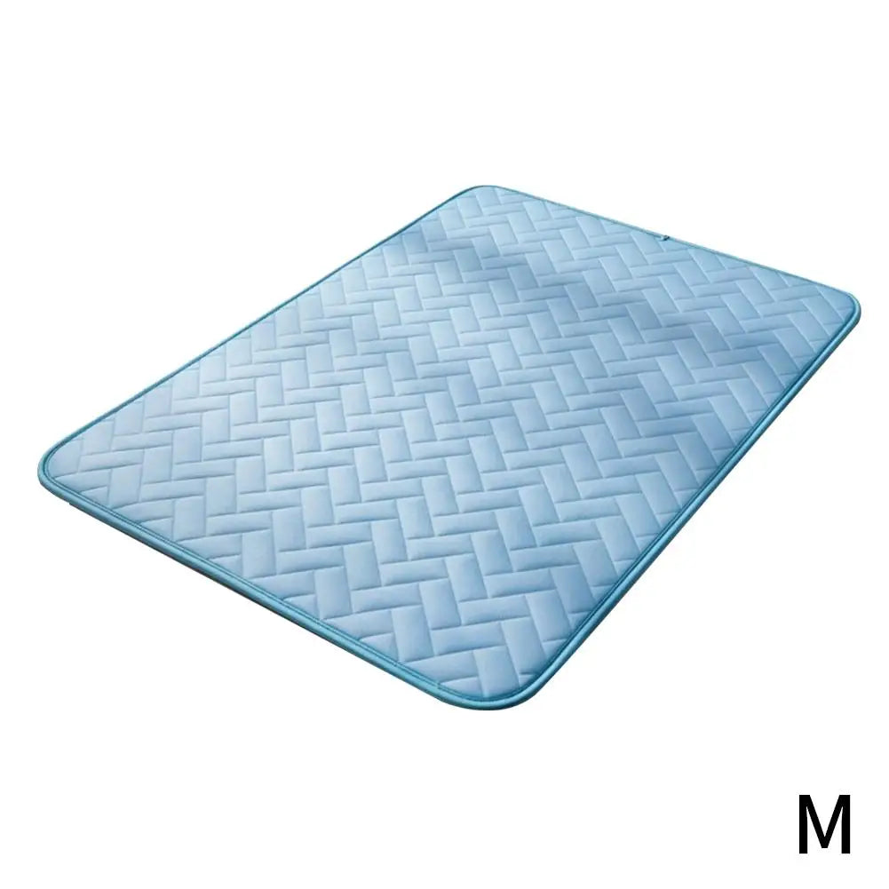 Dog Cooling Mat Ice Silk Fabric Instant Cooling Bed
