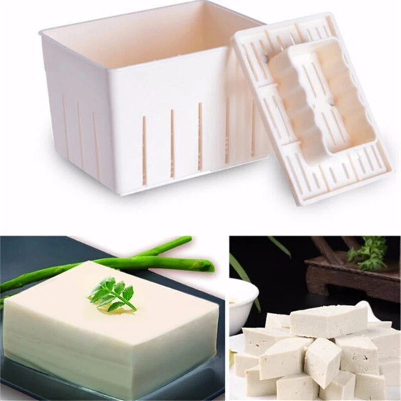 Plastic Tofu Press Mould Kit With Cheese Cloth Homemade Tofu