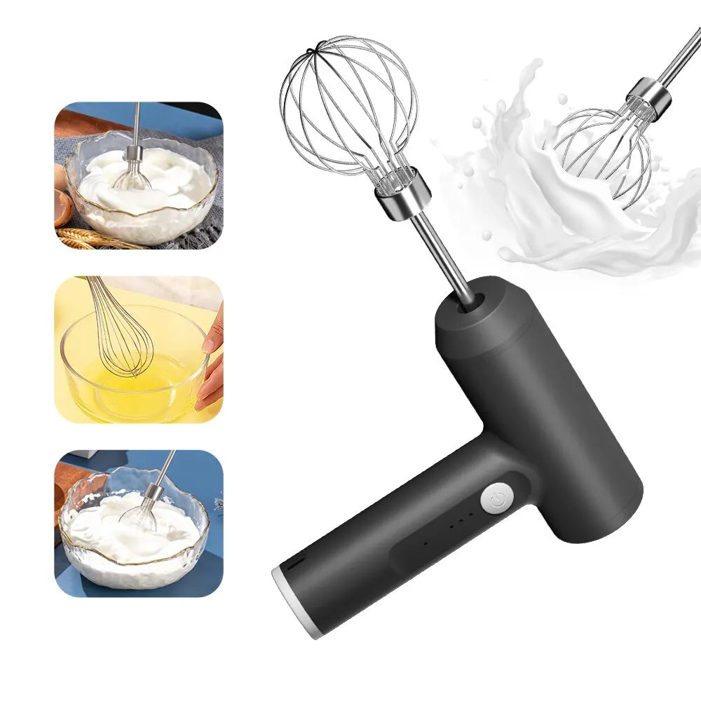 Wireless Electric Food Mixer Portable 3-Speed Hand Mixer For Baking