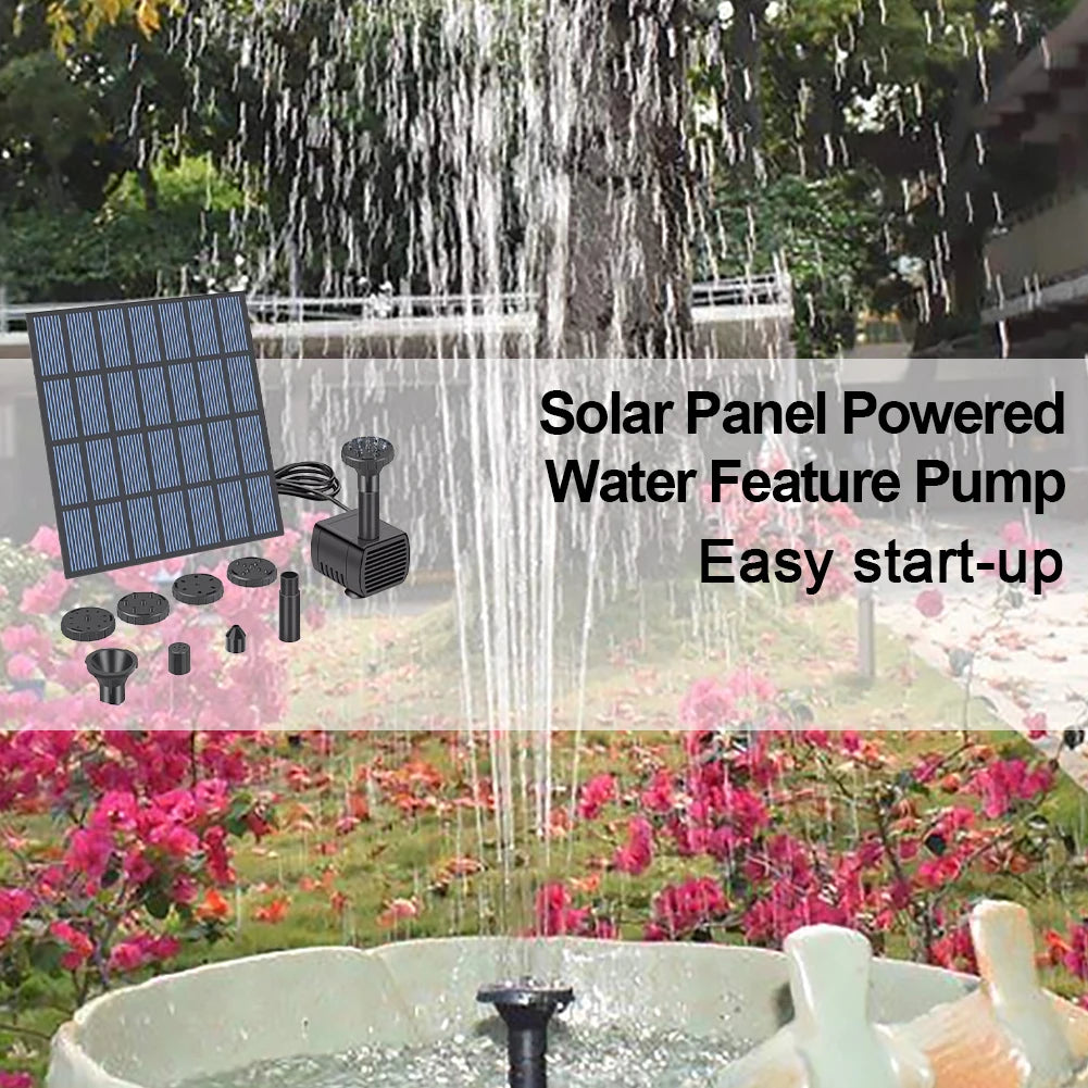 Solar Water Fountain Pump Kit For Ponds And Bird Bath