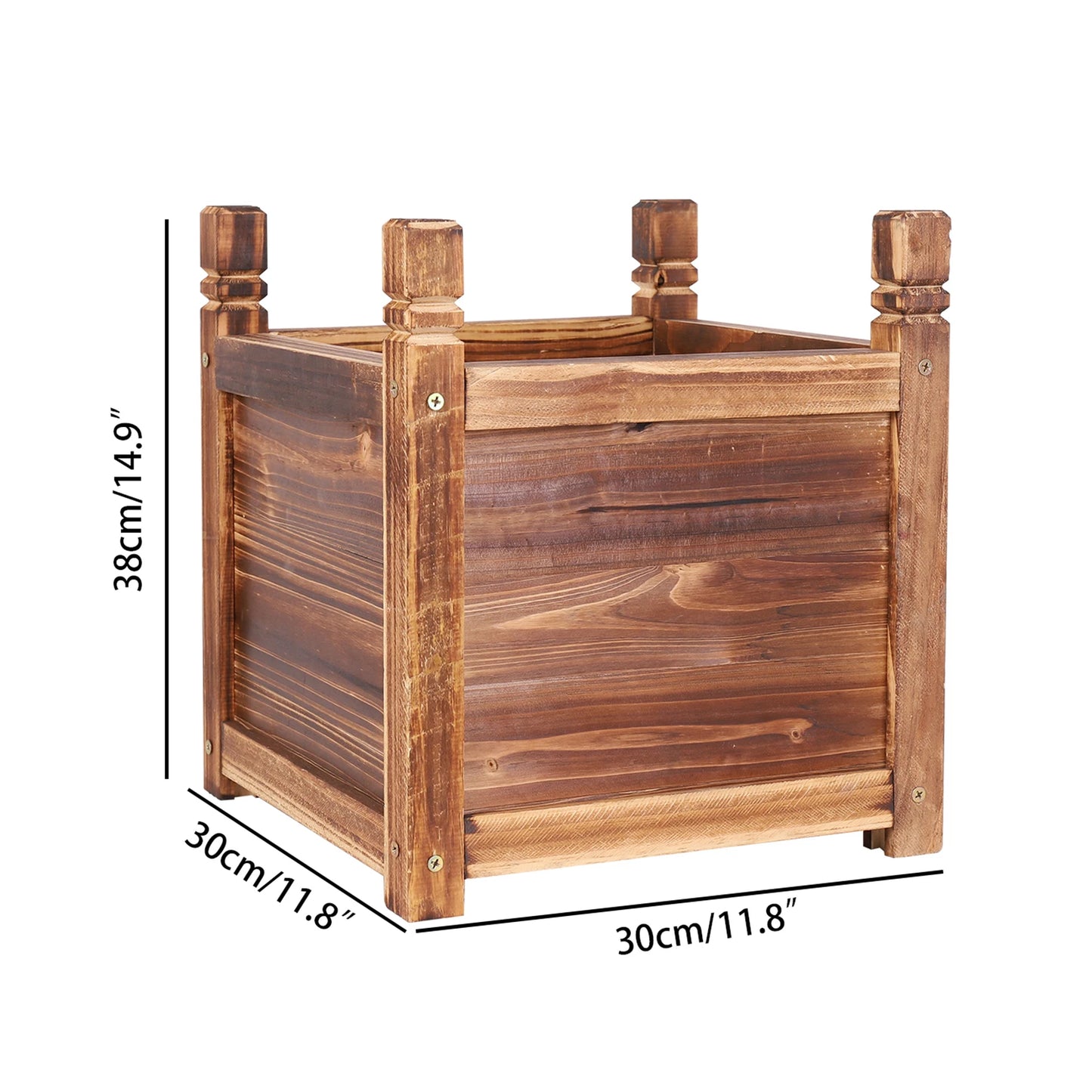 Wooden Raised Planter Bed for Indoor Outdoor Vegetables