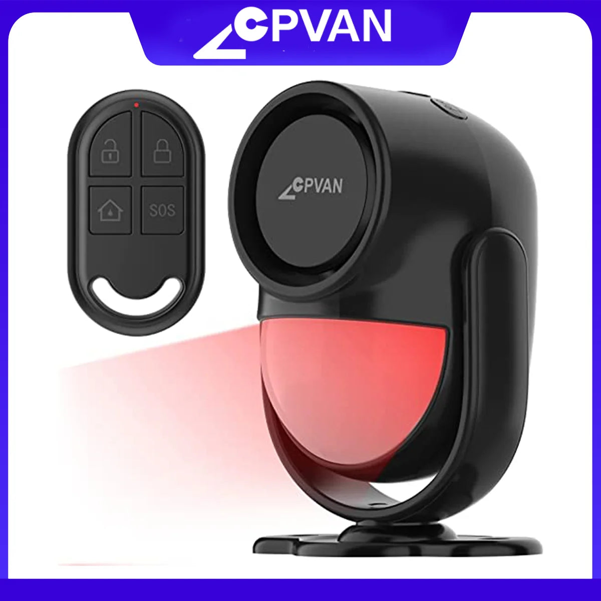 CPVan Wireless 433MHz Infrared Motion Sensor Alarm With Remote Control