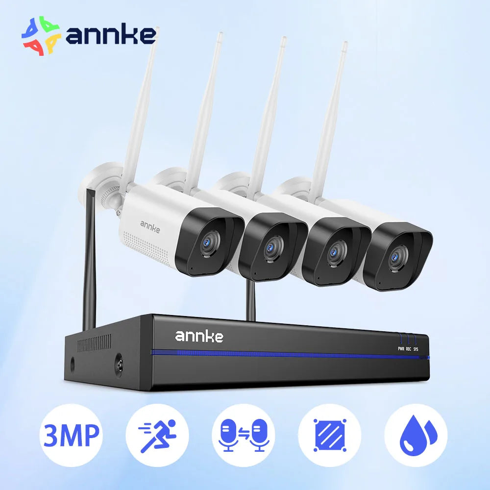 ANNKE WiFi Surveillance System With 5MP NVR And 3MP Cameras