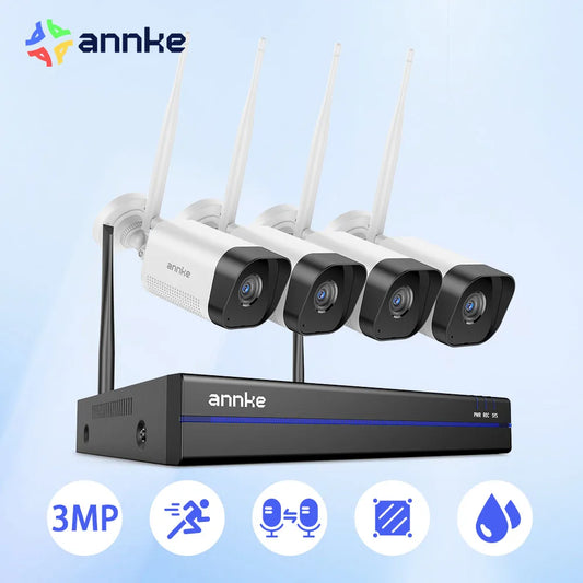 ANNKE WiFi Surveillance System With 5MP NVR And 3MP Cameras